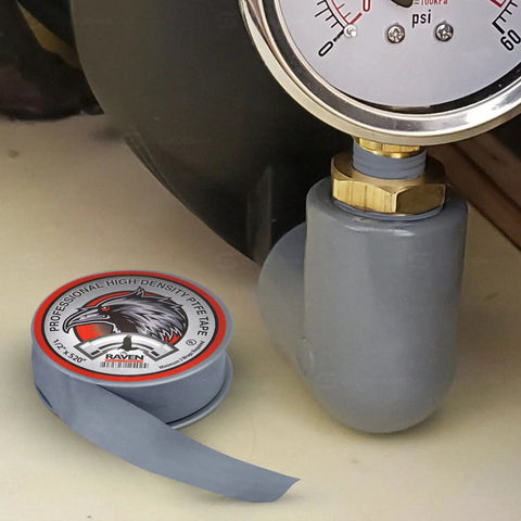 PTFE Thread Seal Tape for Plumbers Gray One Half Inch By Five Hundred Twenty Inch Pack of Five Rolls near pipe joint