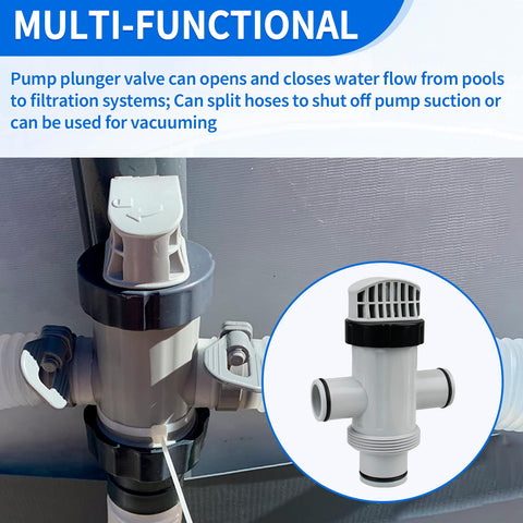 Dual Split Hose Plunger Valve For Intex Above Ground Pools And Pumps Replacement Pool Part Attachment Great For DIY Maintenance