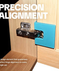 Magnetic Hinge Installation Jig And Mortise Template Set For Wood Doors, Cabinets, And Drawers Drill Free, Precise 2Mm Groove Alignment