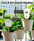 Smart Wireless Plant Moisture Meter For Indoor And Outdoor Gardens With Capacitive Probe Real Time Leave In Soil Hygrometer Sensor LCD Display Requires WiFi Hub No Hassle Two Pack in plants