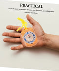 Hand holding Orienteering Compass Ruler And Pointer For Hiking And Camping, Acrylic Survival Navigation Tool, Pro Grade