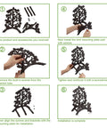 Assembly steps for Cast Iron Garden Hose Holder Wall Mount For Outdoor Use Hose Hanger And Reel Storage Organizer Rack