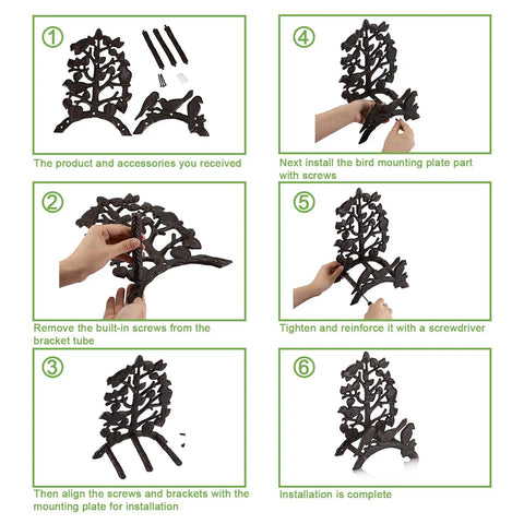 Assembly steps for Cast Iron Garden Hose Holder Wall Mount For Outdoor Use Hose Hanger And Reel Storage Organizer Rack