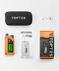 Top Notch Rechargeable Gas Leak Detector With 12 Inch Extendable Probe For Homes And RV, user manual and charger, rugged carry case included.