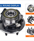 2 Pack Front Wheel Hub Bearing Assembly For 4WD AWD Vehicles ABS Compatible With Cadillac Escalade Chevy Avalanche Express Silverado