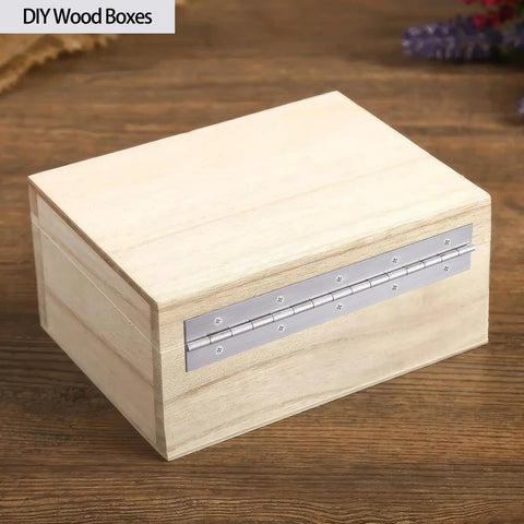 Built Like A Tank Stainless Steel Piano Hinge With Wide Pre Drilled Spacing 48 Inch Continuous Hardware For Cabinet Doors And Diy Wood Boxes Includes Mounting Screws on a DIY wood box.