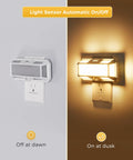 Bright LED Night Light With Dusk To Dawn Sensor for a no brainer plug in wall night light dimmable 0 to 250LM 2W soft white 3000K