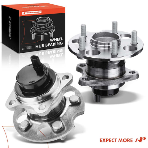 Two Rear Wheel Bearing And Hub Assembly With ABS For Toyota Highlander 2004 To 2007 FWD And Lexus RX330 2004 To 2006 RX350 2007 To 2009 RX400h 2006 To 2008 5 Lug 2 Pack With Heavy Duty Load Capacity And Vehicle Specific Fit