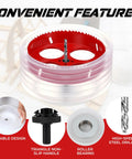 6-1/8 Inch Hole Saw Kit For Recessed Lights And Can Lights With Dust Bowl Dust Collection featuring foldable design