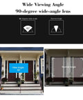 Comparison of 90-degree wide-angle lens and normal angle for 2.8 Inch LCD Digital Door Viewer Peephole And Video Doorbell Kit with Night Vision.