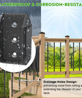 Heavy Duty Aluminum Deck Railing Bracket Connectors For 2 By 4 Wood Posts Outdoor Fence Stair Rail Hardware with drainage design