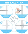 Installation guide for Hollow Wall Anchors Set 26 Pieces with step-by-step instructions for metal drywall anchors and screws.