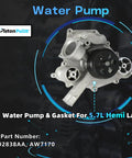 Water pump from 5.7L Hemi Engine Rebuild Kit With Piston Kit Timing Chain Kit Water Pump And Oil Pump For Dodge Charger Magnum 300