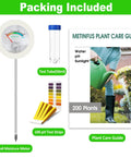 All-In-One Soil Moisture Meter and pH Test Kit for Indoor Outdoor Plants with 200 Plus Plant Care Guide, 100 pH Strips, 50ml Test Tube