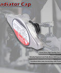 Honda Radiator Cap Fits Accord Civic CRV Odyssey And More Models Leak Proof Seal Durable Metal Cap Easy Replacement For Smooth Overheating Control And Quick Fitment
