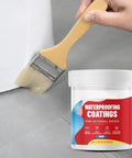 Heavy Duty Beast Mode Invisible Leak Sealant Transparent Waterproof Adhesive 100g Tube applied with brush on roof surface.