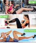 Women using Adjustable Ankle Weights Foot Attachment For Leg Workouts Portable Home Gym Gear Secure Velcro Straps Supports Up To 150 Pounds