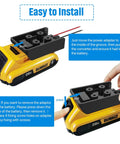 Secure Battery Adapter With Fuse And Switch For 20V Lithium Batteries installation guide with DeWalt battery