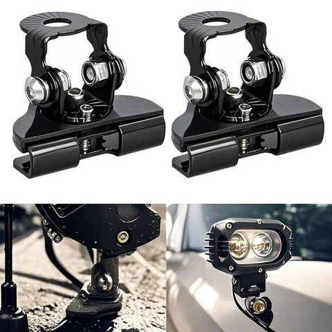 LED Light Bar Hood Mounting Brackets Set For Engine Hood 2 Pack Universal Clamp On Hood Lights Mounts