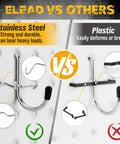 Ultimate Pegboard Organizer Kit With 297 Pieces For DIYers Includes 16 Hook Styles stainless steel vs plastic hook comparison.