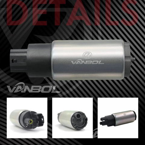 High Flow 12V Electric Fuel Pump Install Kit That Works With Toyota Pontiac Scion Nissan Lexus Honda Ford Universal Fit Replaces E2068 GSS341 E8229 E8577M SP8022M E8213 EFP382A Durable OEM Quality Gasoline Pump Kit, shown from various angles