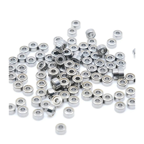 Check Out This Awesome 10Pcs Set Of 681XZZ Micro Deep Groove Ball Bearings With Solid 1.5x4x2mm Specs That Rock High Hardness Plus Great Wear Resistance For Total Anti Deformation And Long Life Vibes, showing multiple ball bearings.