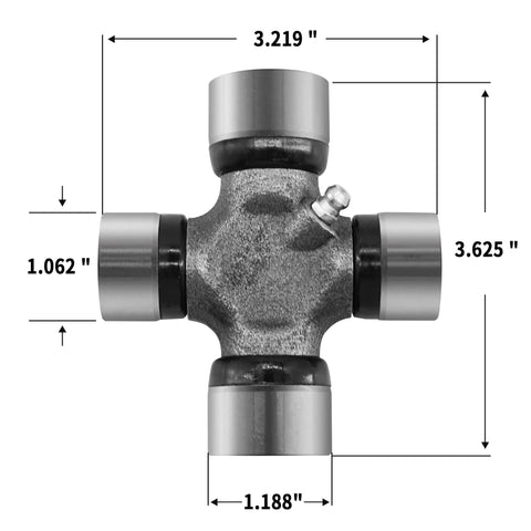5-460X U Joint Kit For 1310 To 1350 Series Universal Joints, Heavy Duty Replacement Set, Direct Fit OSR Bearing Caps And Hubs
