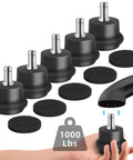 Game Changing Office Chair Bell Glide Casters Set Of Five Heavy Duty Fixed Feet Wheels Up To 1000 Pounds shown with floor protectors.