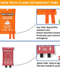 Emergency Fire Blanket 4 Pack 40 By 40 Inches Fiberglass Fire Blankets For Home Kitchen Camping Car Office Warehouse Safety And Survival Everyday Emergency Prep Gear with flame retardant tabs detail.