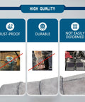 Universal Car Battery Terminal Shims 2 Pair Adapter Sleeves For Positive And Negative Posts Made From Heavy Duty Lead Alloy, showcasing rust-proof and durable features.