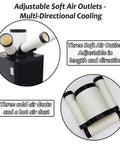 Adjustable soft air outlets of Badass 22500 Btu Heavy Duty Industrial Mobile Air Conditioner with three air ducts.