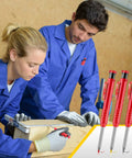 Carpenters using Three Pack Long-Nosed Carpenter Mechanical Pencils With Built-In Sharpener, 36 Refills in woodworking project.