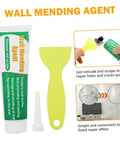 Wall Repair Paste Set With Self Adhesive Mending Cream, Scraper and Spout for Quick Crack Fix, indoor and outdoor use