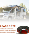 Dang Good Premium Epdm Foam Rubber Seal Strip 3 16 Inch Wide By 25 Feet Long for RV installation with vehicle background.