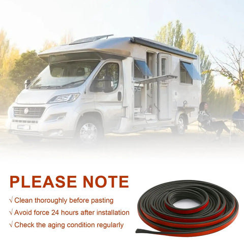 Dang Good Premium Epdm Foam Rubber Seal Strip 3 16 Inch Wide By 25 Feet Long for RV installation with vehicle background.