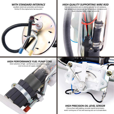 Ford Fuel Pump Assembly Replacement for 1999 2000 2001 2002 2003 F 150 and 2004 F 150 Heritage and 1999 F 250 showing components