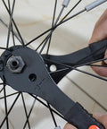 Using 13mm wrench from 4 Piece Bike Cone Wrench Set For Precise Wheel Hub Adjustments 13mm 14mm 15mm 16mm Carbon Steel Spanner Kit.