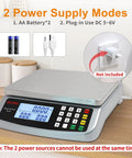 Massive 88Lb 40Kg Digital Kitchen Scale With 0.05Oz 1G Precision Price Computing Stainless Steel 304 LCD Display two power modes