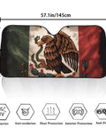 Keep Your Ride Crisp With This Solid Mexican Flag Windshield Sun Shade Universal Fit Car Sun Visor 57 by 27 inches for heat blocking.
