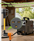 Heavy Rated 30 Amp Nema 14-30P To 6-30R Welder Adapter Cord 1 Foot Dryer Outlet Converter connected to welder.