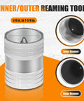 Heavy Duty Inner Outer Reaming Tool 1/4 To 1-1/4 Inch Reamer Deburr Bevel with 45 Edges for Aluminum Copper Steel Pipes