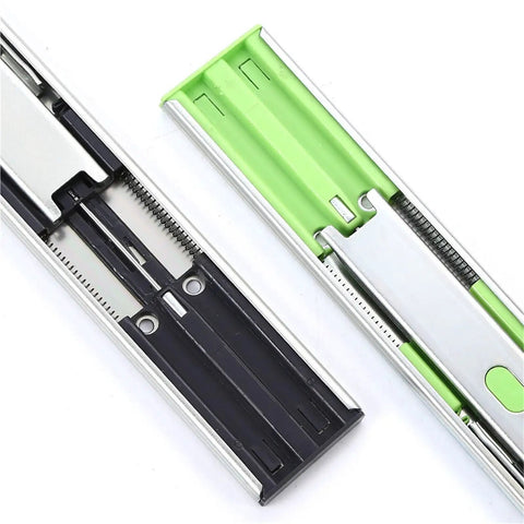 Heavy Duty Drawer Slide With Dampening And Hydraulic Silence, 45 Wide Thickened Drawer Buffer Rail, detail of slide mechanism