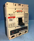 Cutler Hammer HLD65K circuit breaker with a 500 Amp rating, showing the thermal trip unit and industrial frame design.