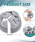 No Fuss 120 Gray Push In Wire Connectors For Nonmetallic Cable Wiring 3/8 To 1/2 Inch, 15/16 inch size connectors.