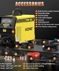 8 In 1 Welding Machine All In One Plasma Cutter And Multi Process Welder 200A Dual Voltage 110 And 220V with accessories