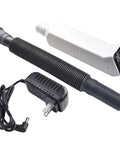 Badass Soldering Fume Extractor With Adjustable Telescopic Hose For Crisp Air Purification And Easy Workbench Flow On Precision Electronics Repair Tasks With Absolute No Sweat Performance, featuring black flexible hose and white extractor unit.