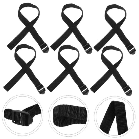 8-pack adjustable lawn aerator shoes straps, nylon material, size 53x3x0.5 cm, for garden aeration and grass maintenance.