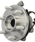 Front view of Beefy Front Wheel Bearing And Hub Assembly With Abs For Nissan Frontier Xterra Pathfinder And Suzuki Equator 4X4 6 Lug