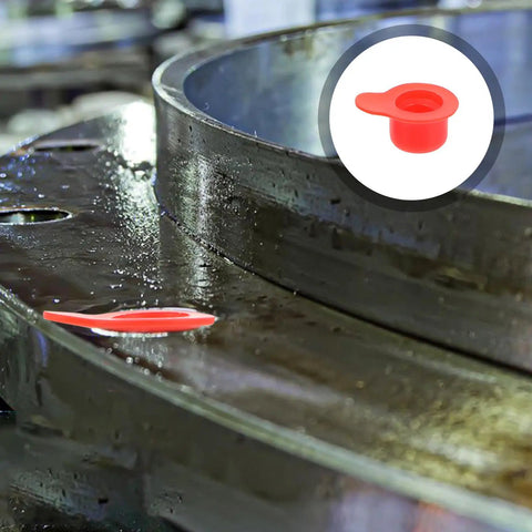 Red PVC Internal Thread Dust Plugs Caps Oil Resistant Rubber Cylinder Hole Plugs For Industrial And Scientific Use 200 Pack