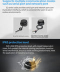 RPLIDAR S2P 2D Lidar Sensor With Dope 360 Degree Scanning 50 Meter Range 32KHz Ranging IP65 Weatherproof next to cables